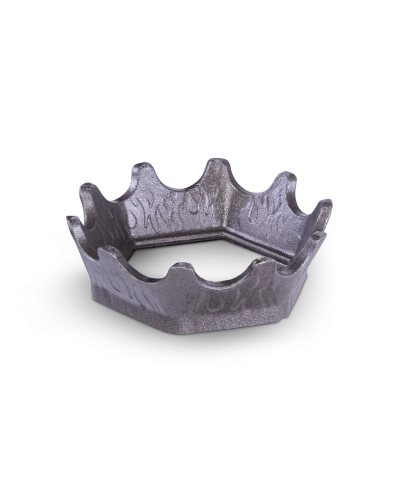 korona do piecyka rakietowego, widok z przodu