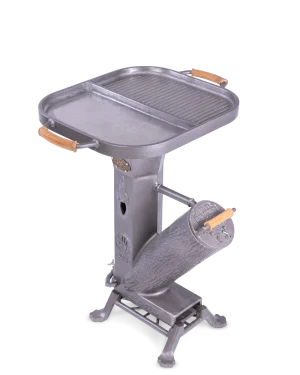 duża patelnia dzielona z koroną na piecyku rakietowym King