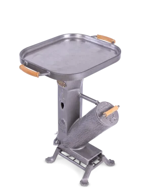 duża patelnia gładka na koronie na piecyku rakietowym King