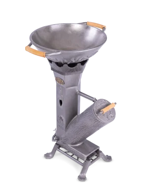 wok na koronie na piecyku rakietowym King