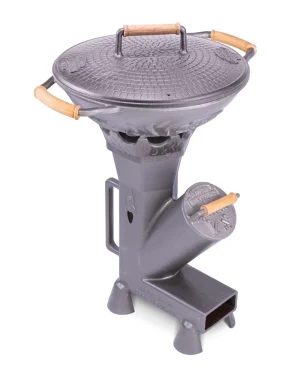 Piecyk rakietowy DUKE - grill żeliwny z WOK-iem i pokrywą 41cm